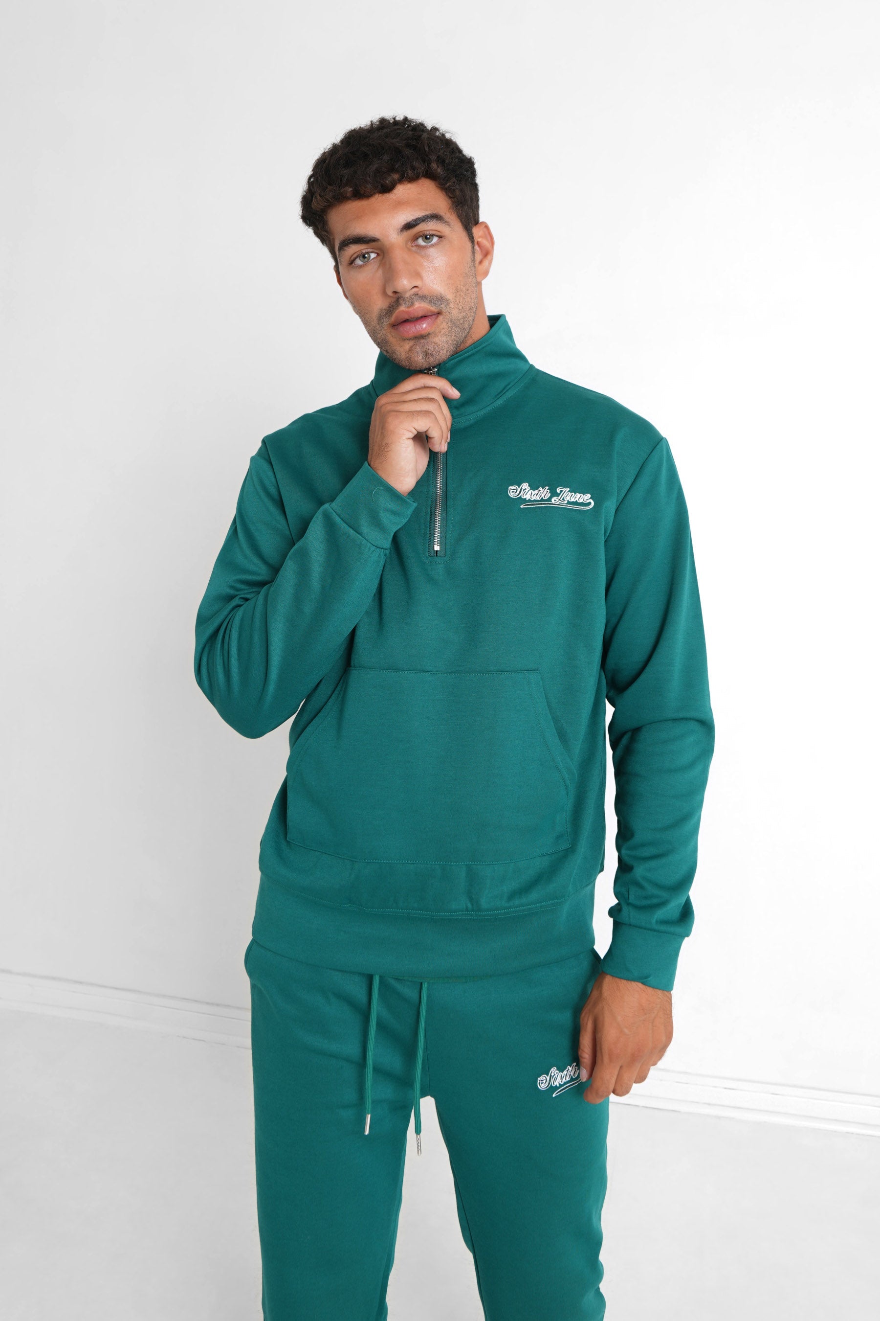 Sixth June - Sweatshirt retro logo Vert foncé