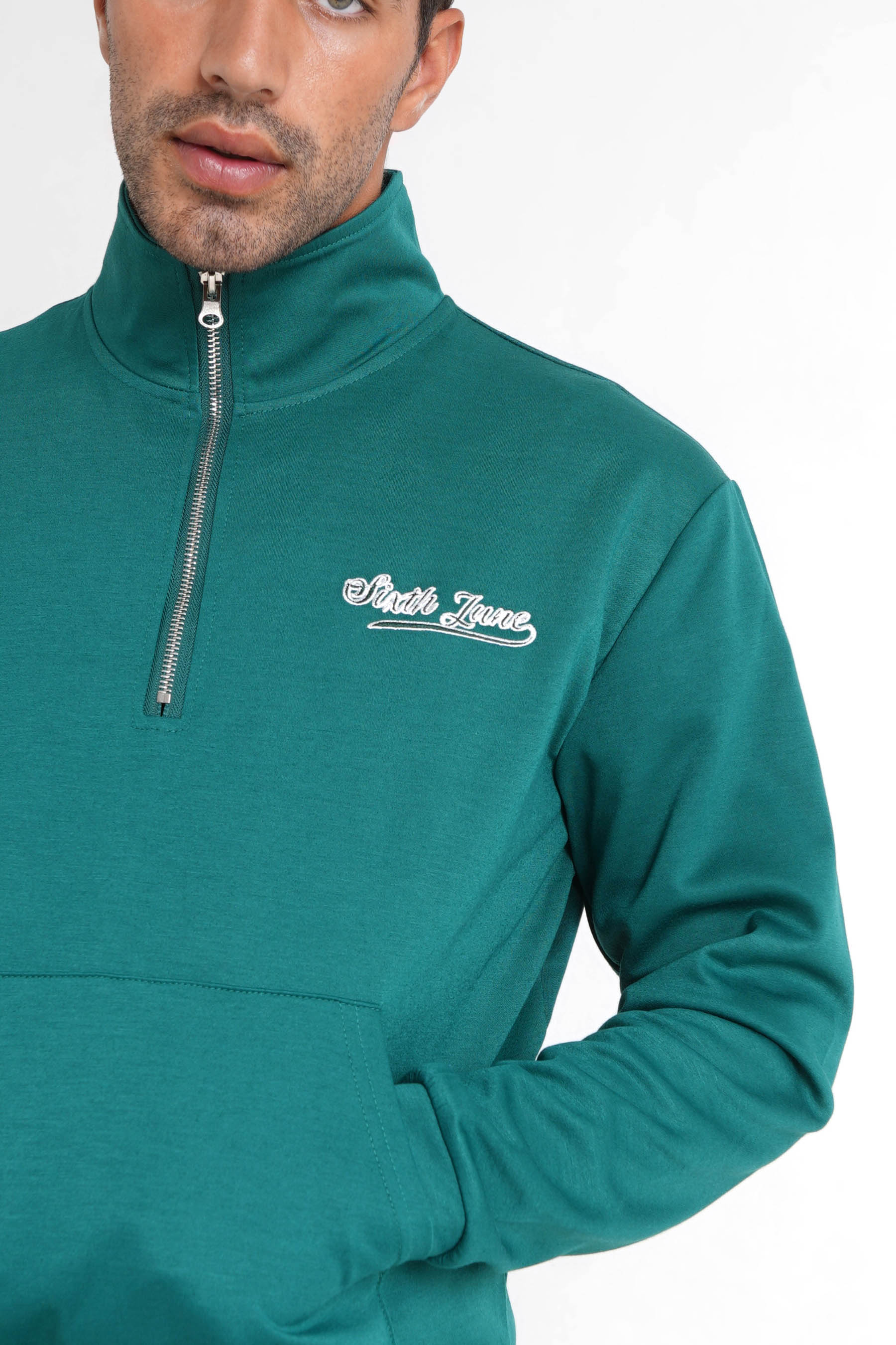 Sixth June - Sweatshirt retro logo Vert foncé