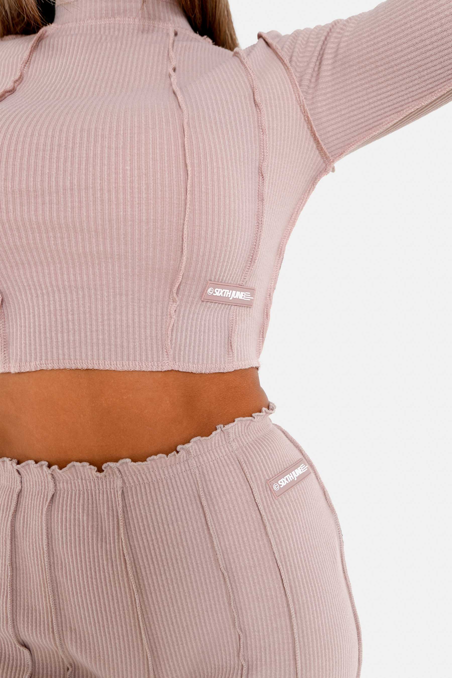 Sixth June - Top couture surfilée Rose clair