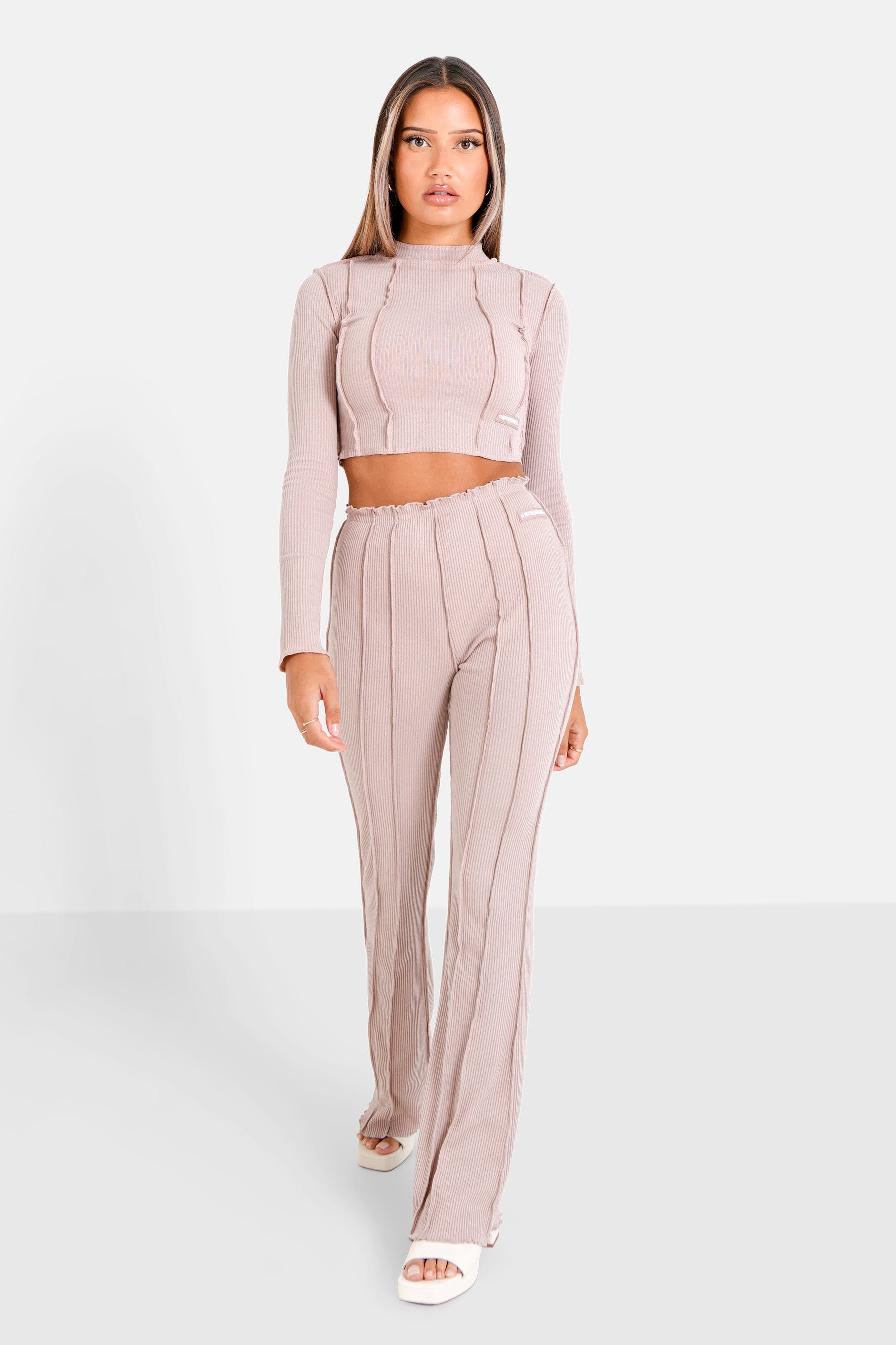 Sixth June - Pantalon couture surfilée Rose clair