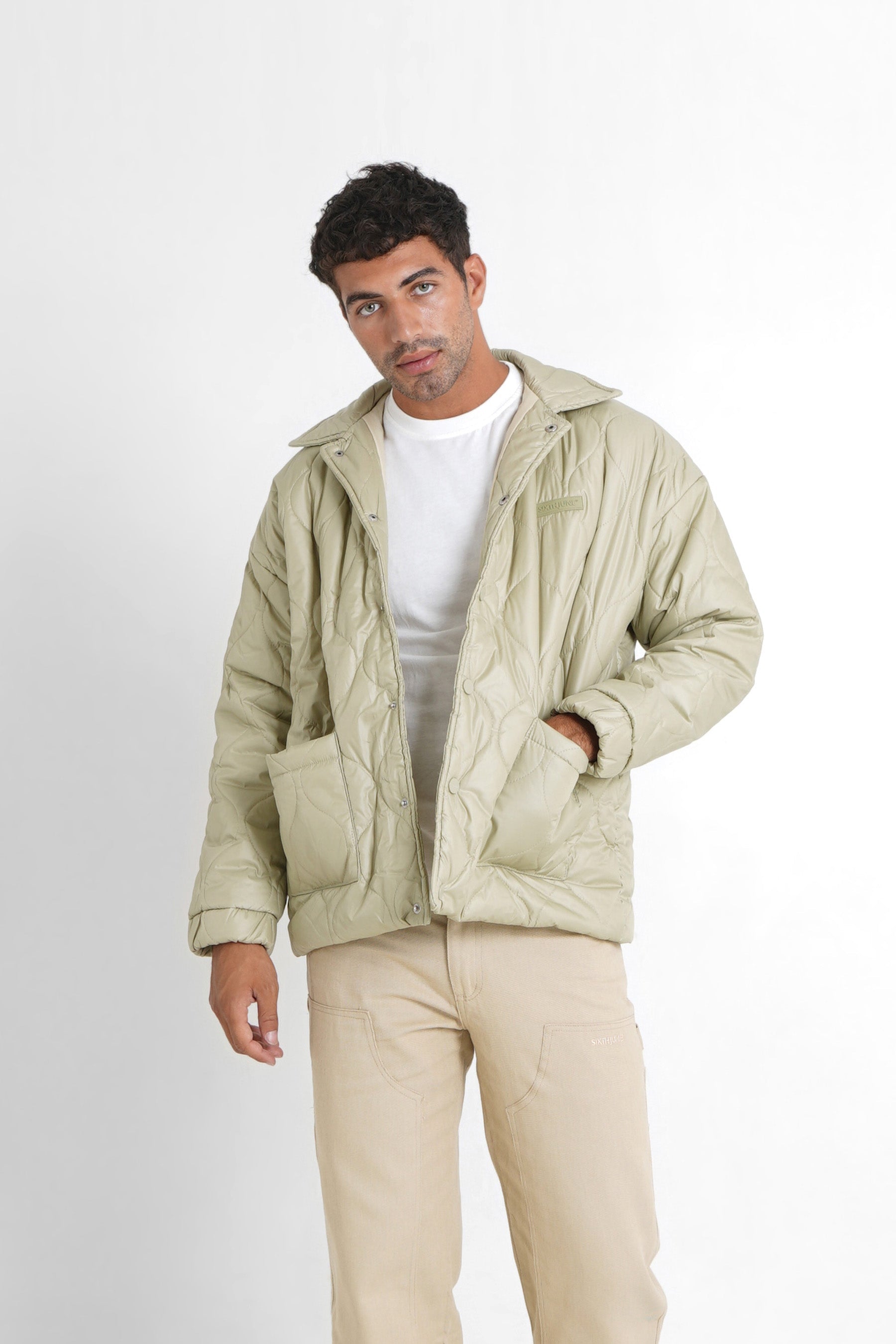 Sixth June - Veste matelassée vague Vert kaki