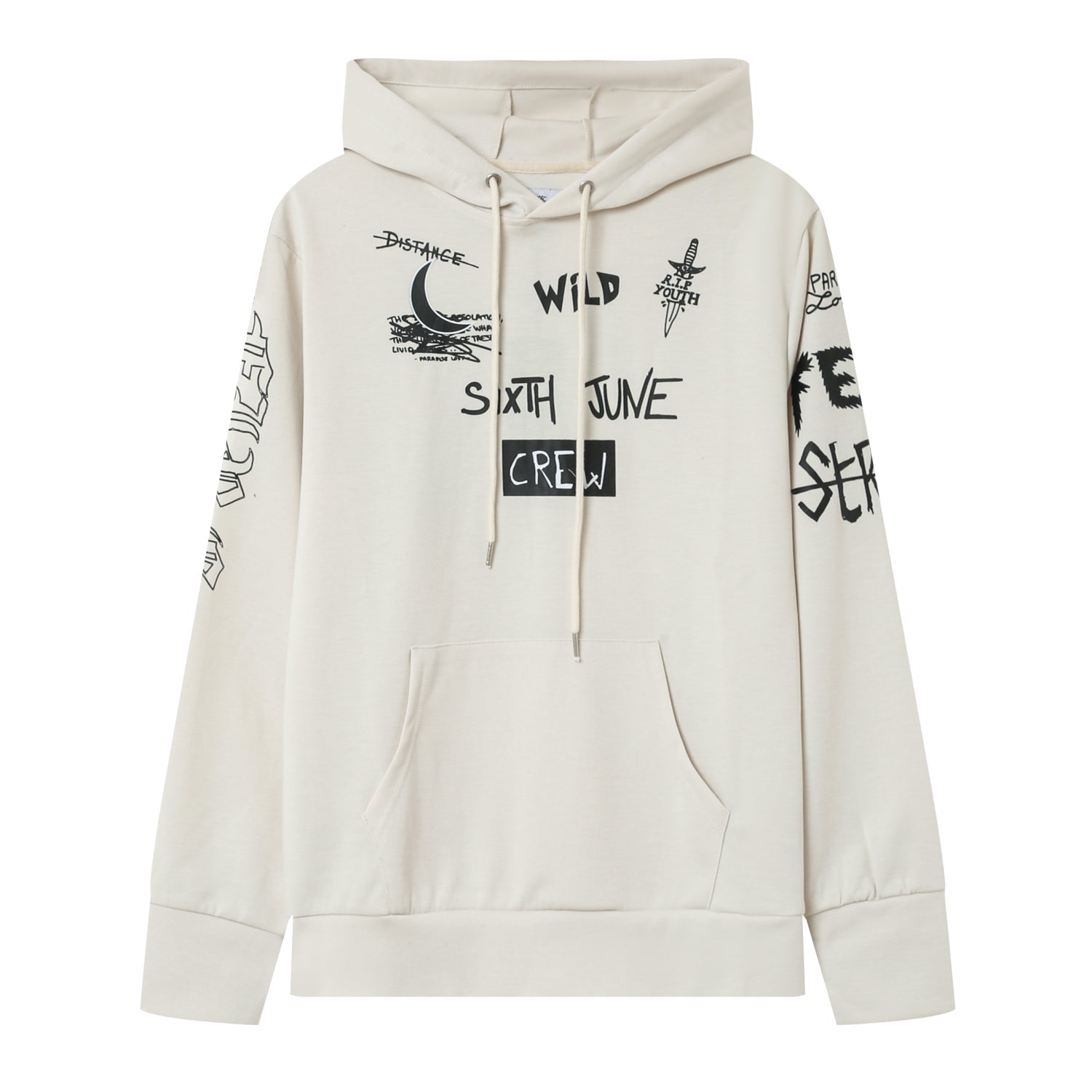 Sixth June - Sweat à capuche crew Beige