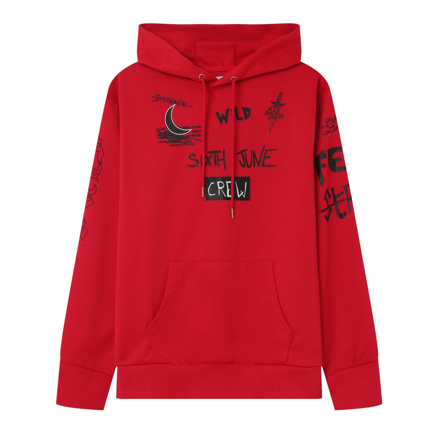 Sixth June - Sweat à capuche crew Rouge