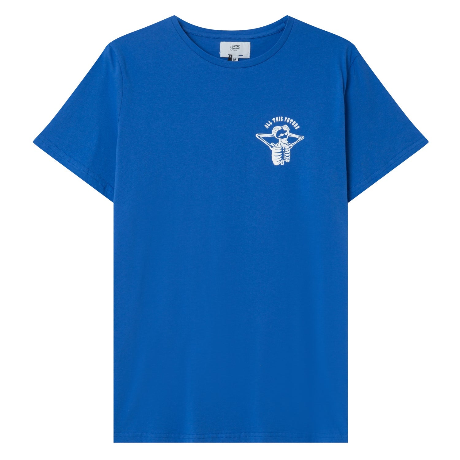 Sixth June - T-shirt squelette gothique Bleu foncé