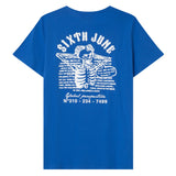 Sixth June - T-shirt squelette gothique Bleu foncé