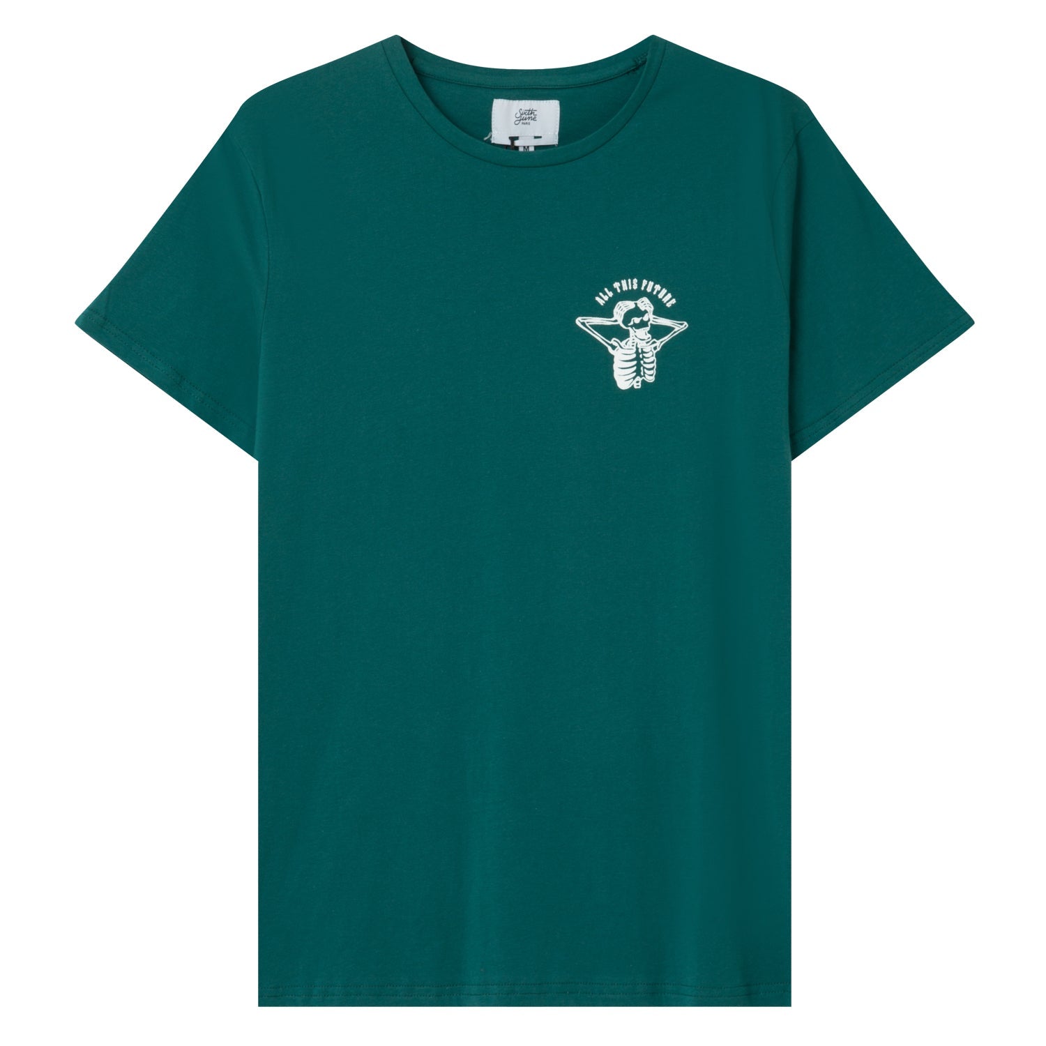Sixth June - T-shirt squelette gothique Vert foncé