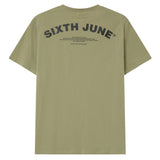 Sixth June - T-shirt logo incurvé avant arrière Vert
