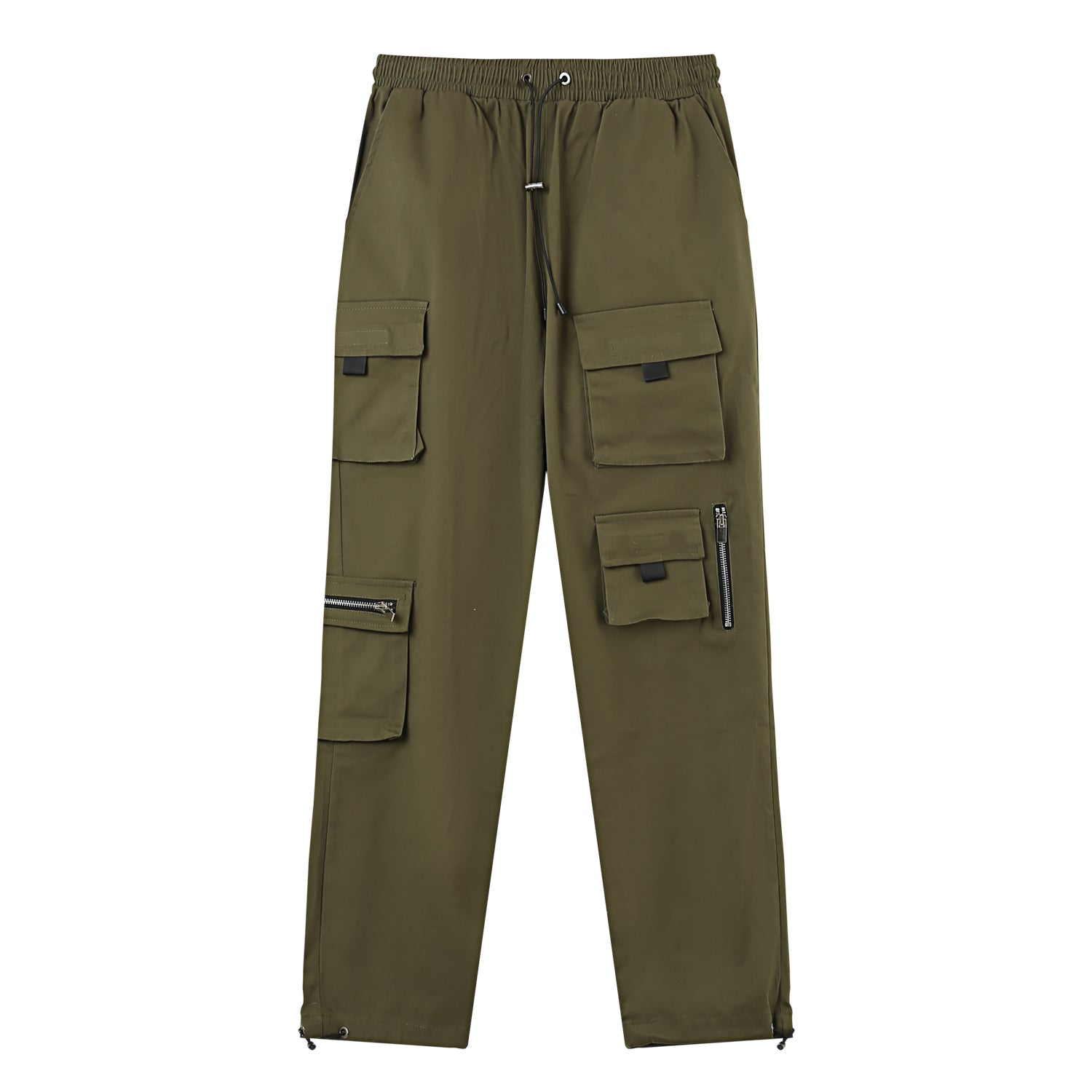 Twill pockets cargo pants Khaki green