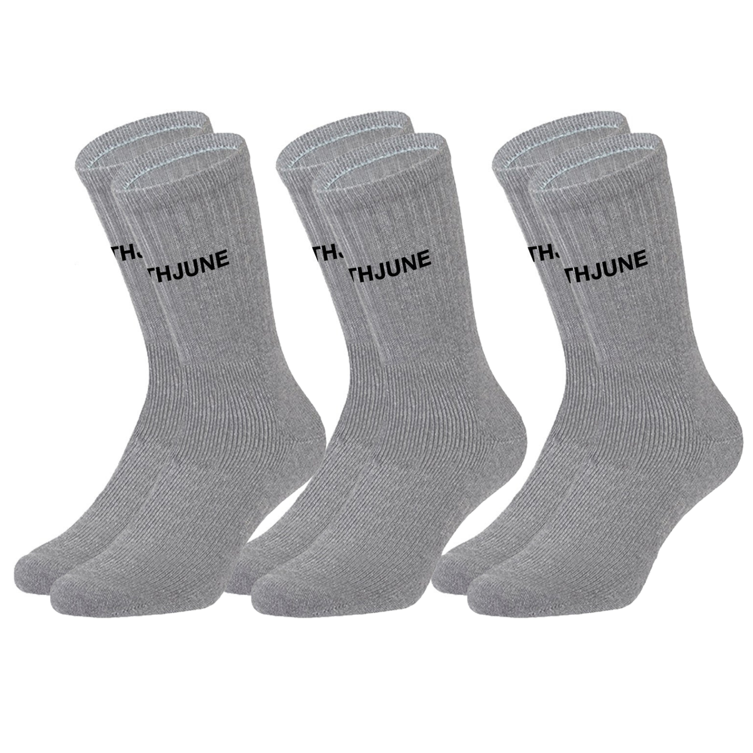 Sixth June - Lot de 3 paires de chaussettes logo Gris