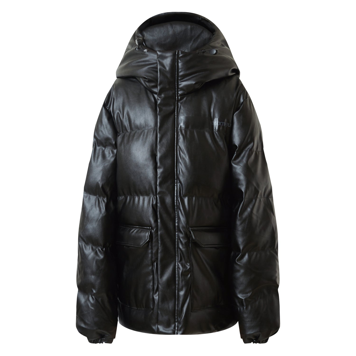 Sixth June - Doudoune simili cuir poches Noir