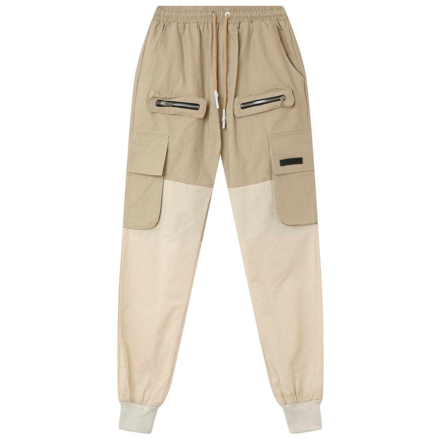 Sixth June - Pantalon cargo bicolore Beige