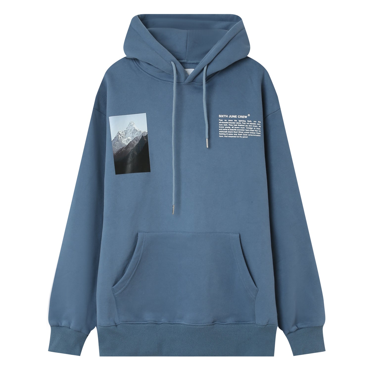 Sixth June - Sweat capuche moodboard dos Bleu