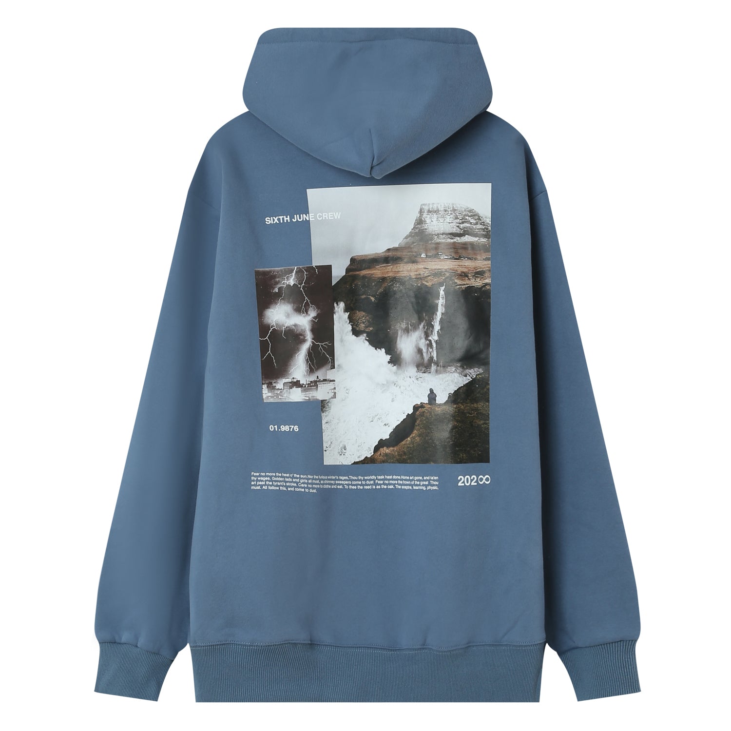 Sixth June - Sweat capuche moodboard dos Bleu