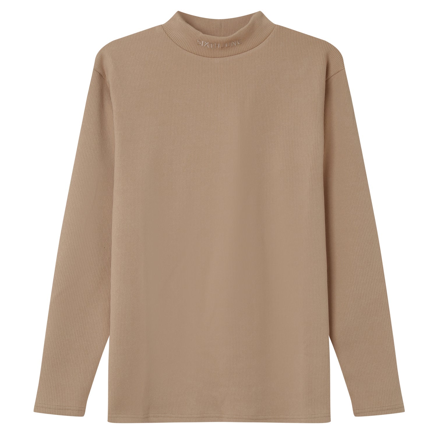 Sixth June - Pull maille logo brodé Beige