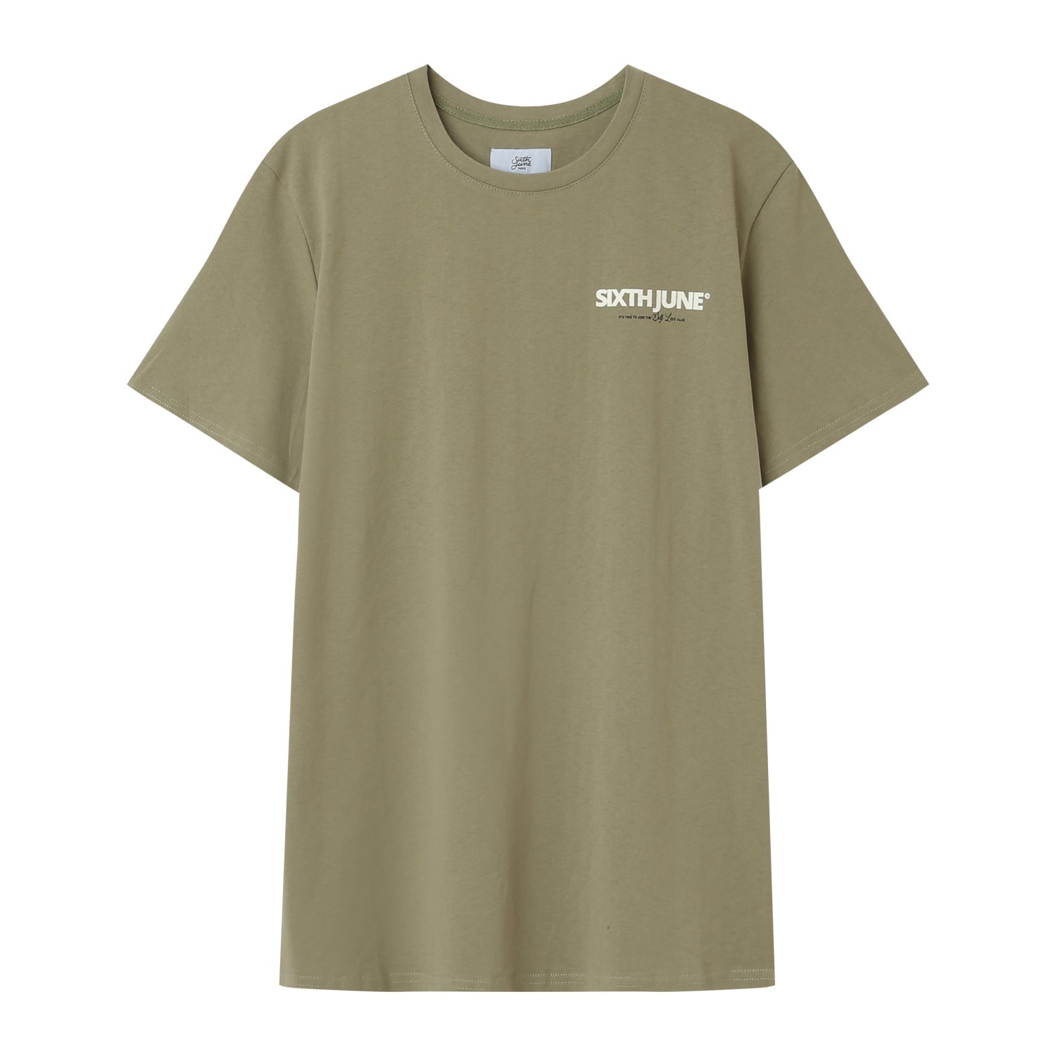 T-shirt self love club Vert kaki