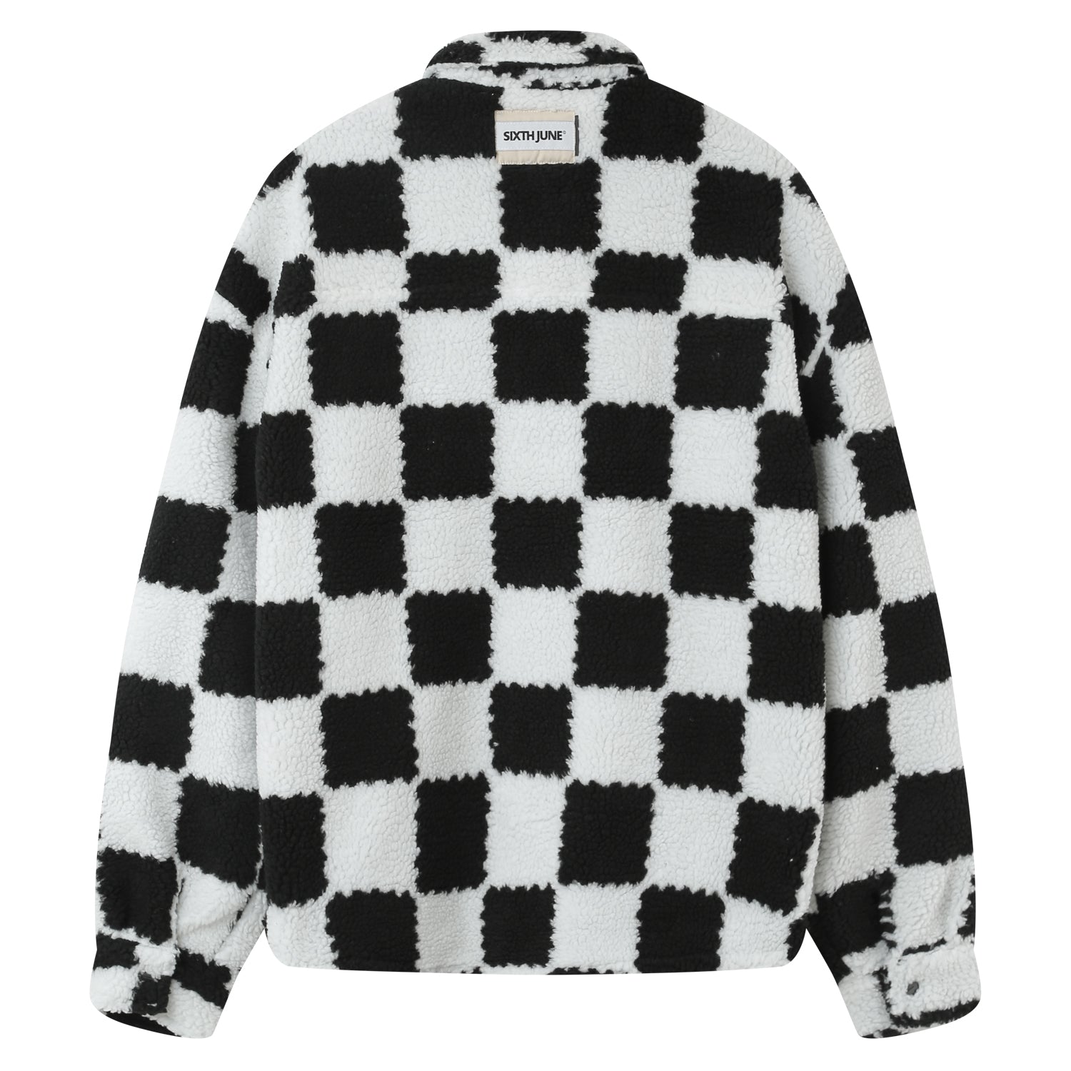Sixth June - Veste sherpa damier Noir