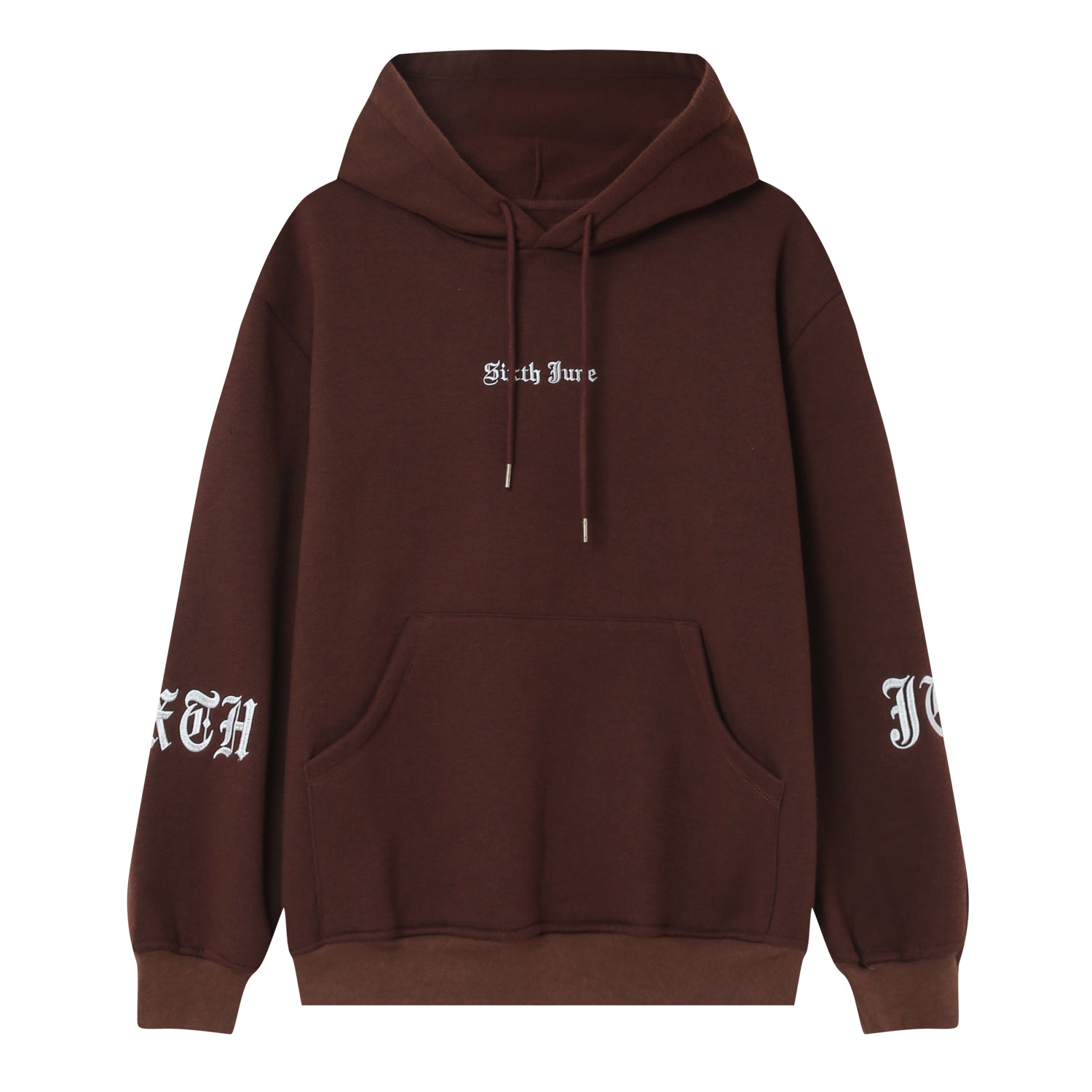 Sweatshirt capuche crew molletonné Marron foncé
