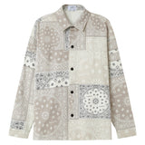 Chemise cargo bandana patchwork Beige