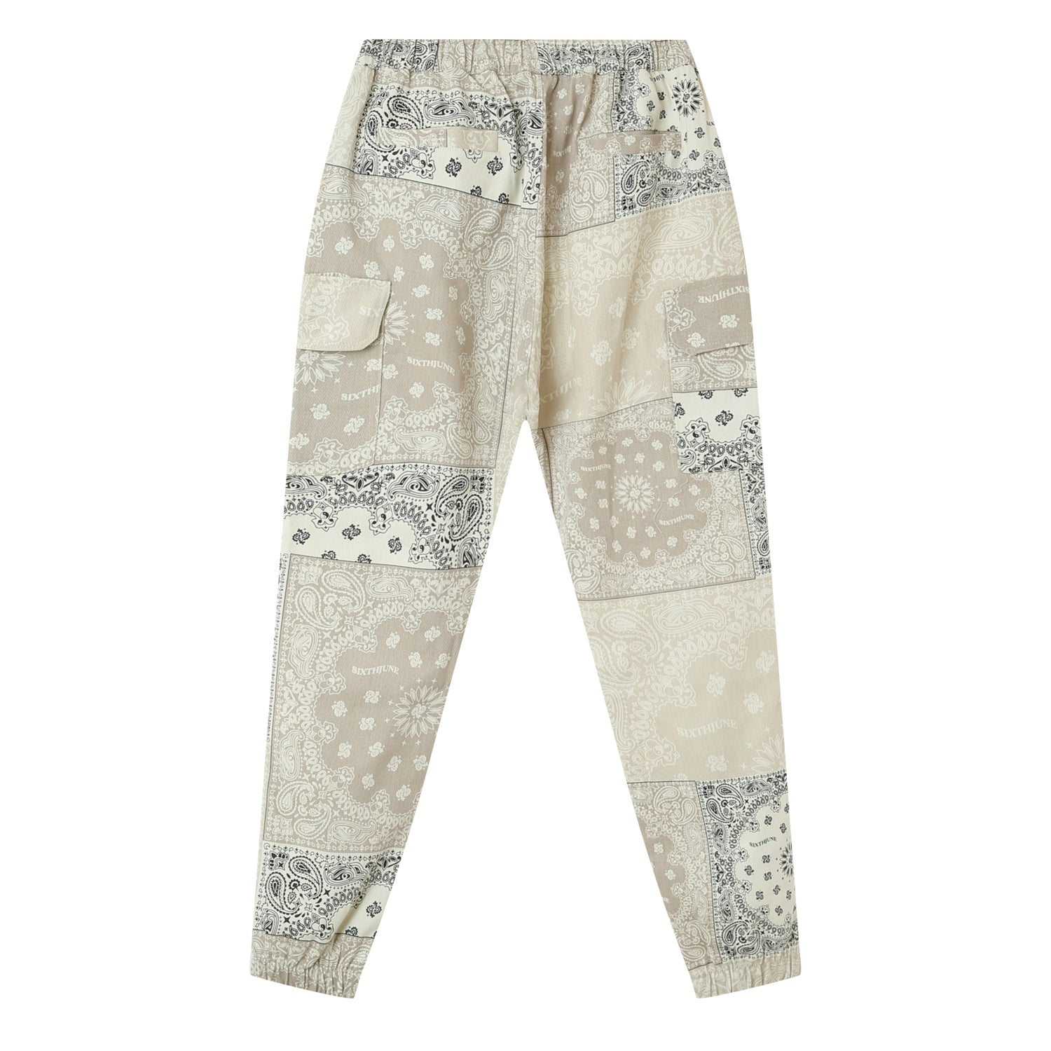 Beige Patchwork-Bandana-Cargohose