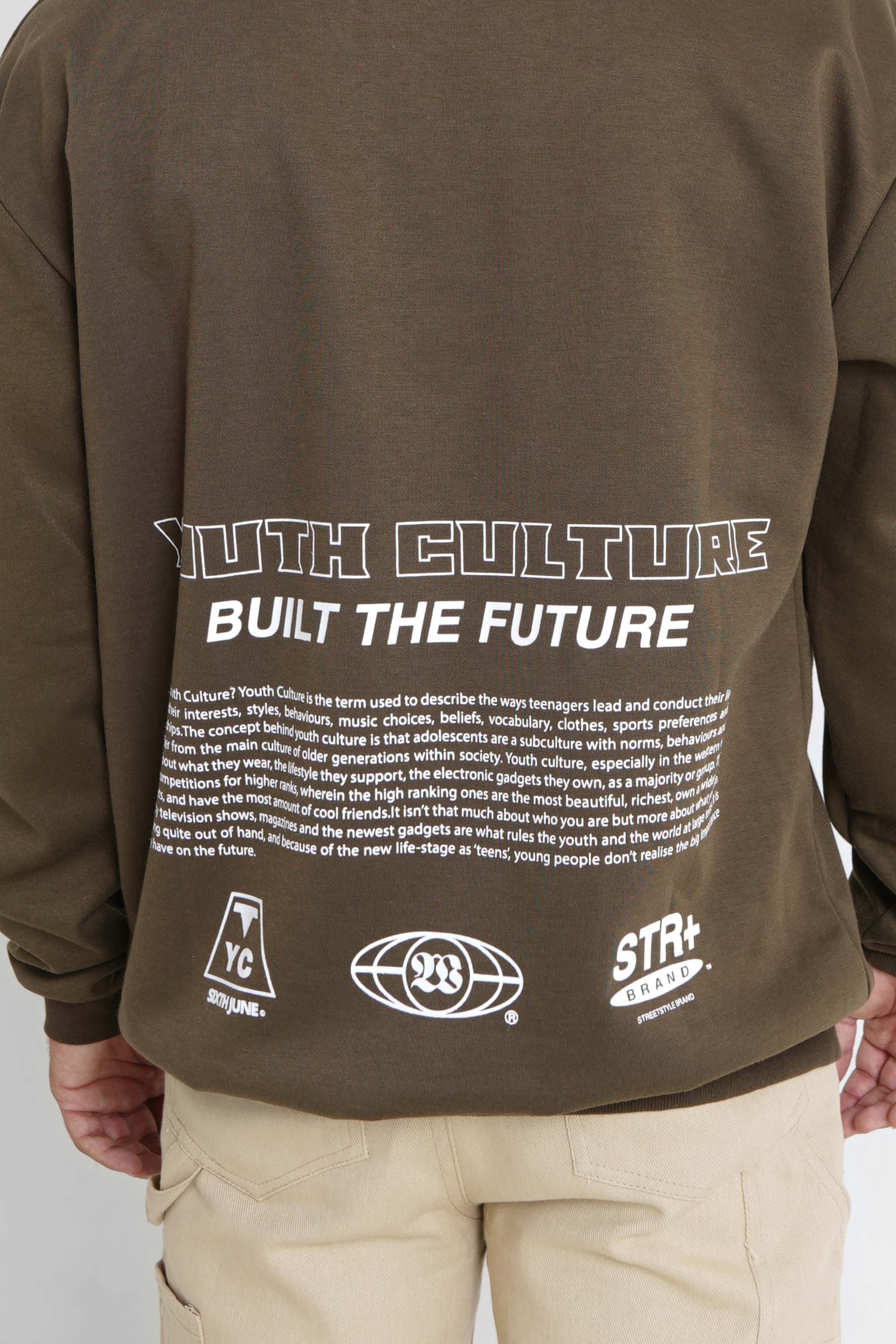 Sixth June - Sweat youth culture Vert kaki