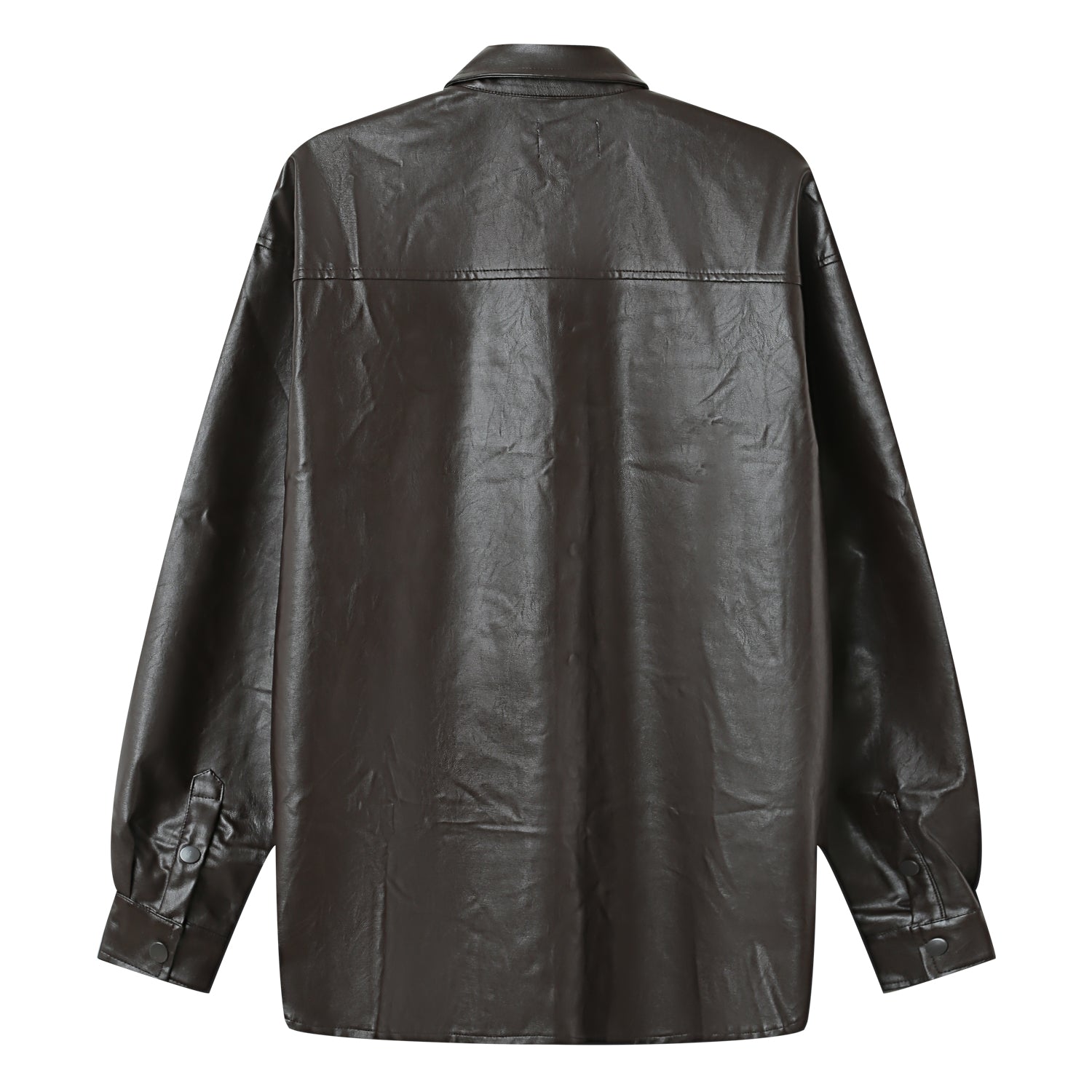 Sixth June - Chemise manches longues simili cuir Marron