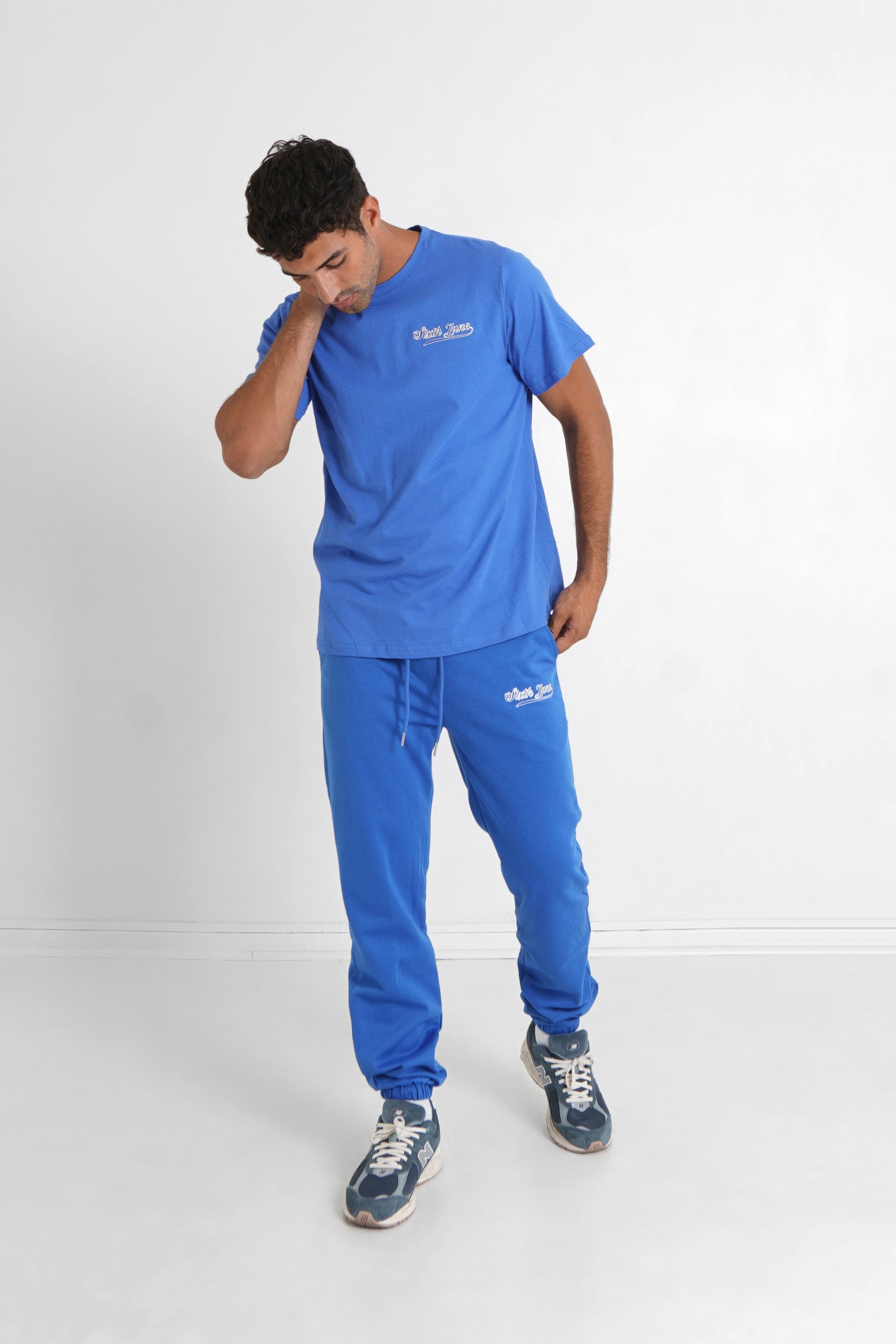 Sixth June - T-shirt retro logo Bleu foncé