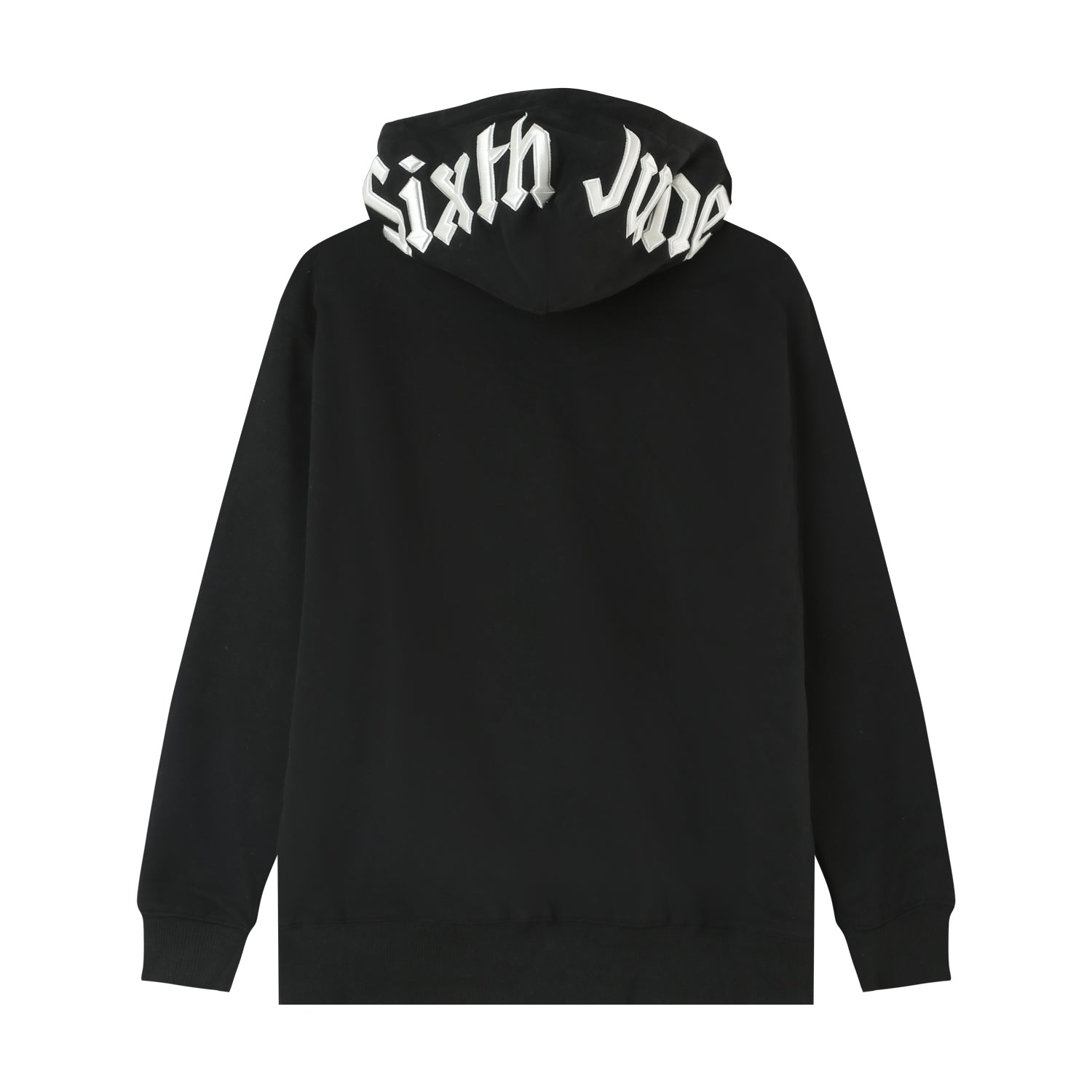 Gothic logo hood sweat Black
