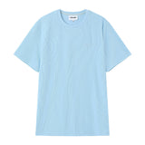 Plissiertes T-Shirt Hellblau
