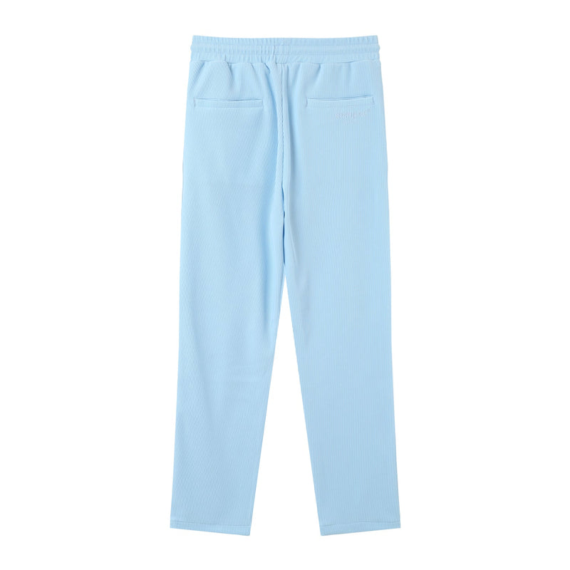 Pantalon fluide plissé Bleu clair