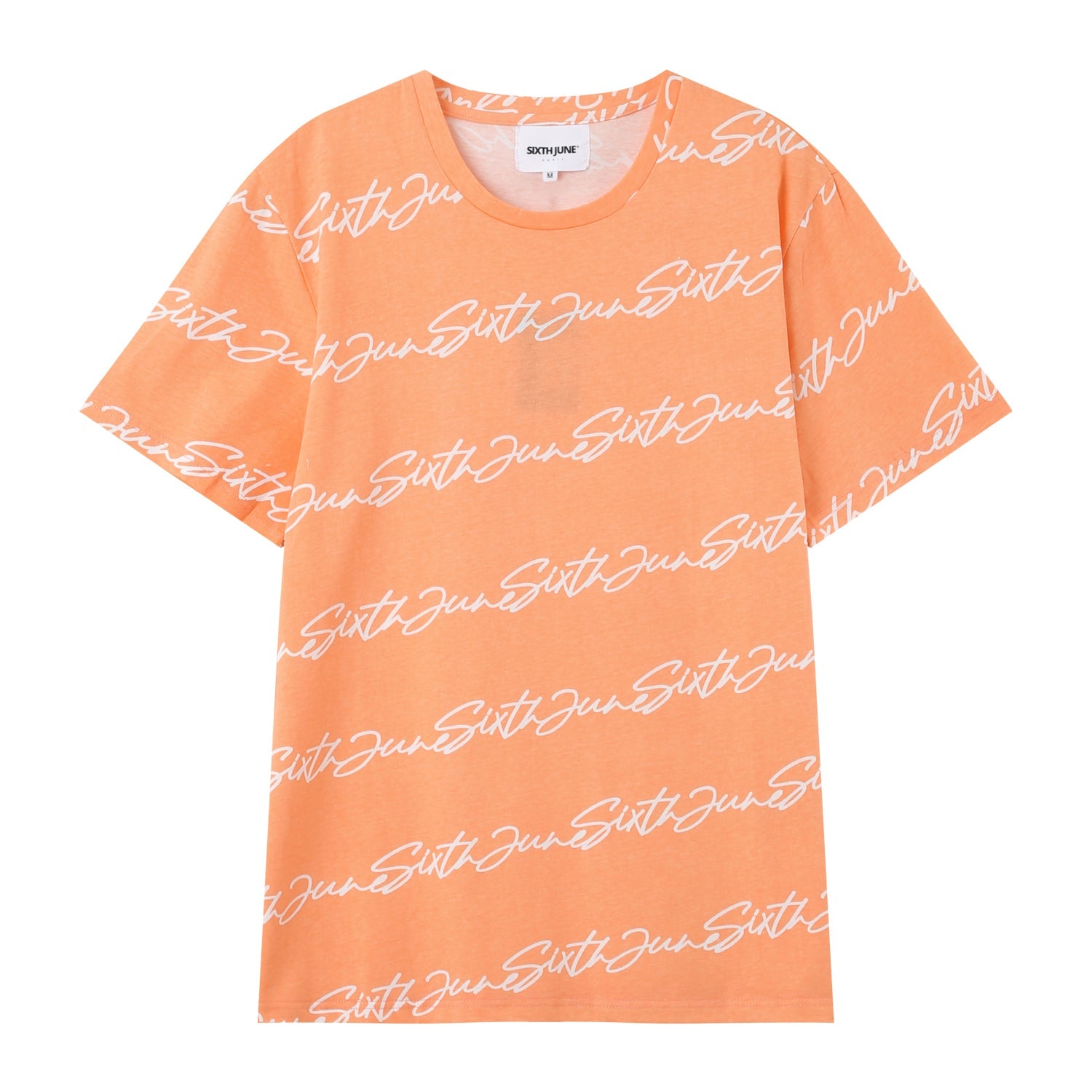 Printed logo signature t-shirt Orange