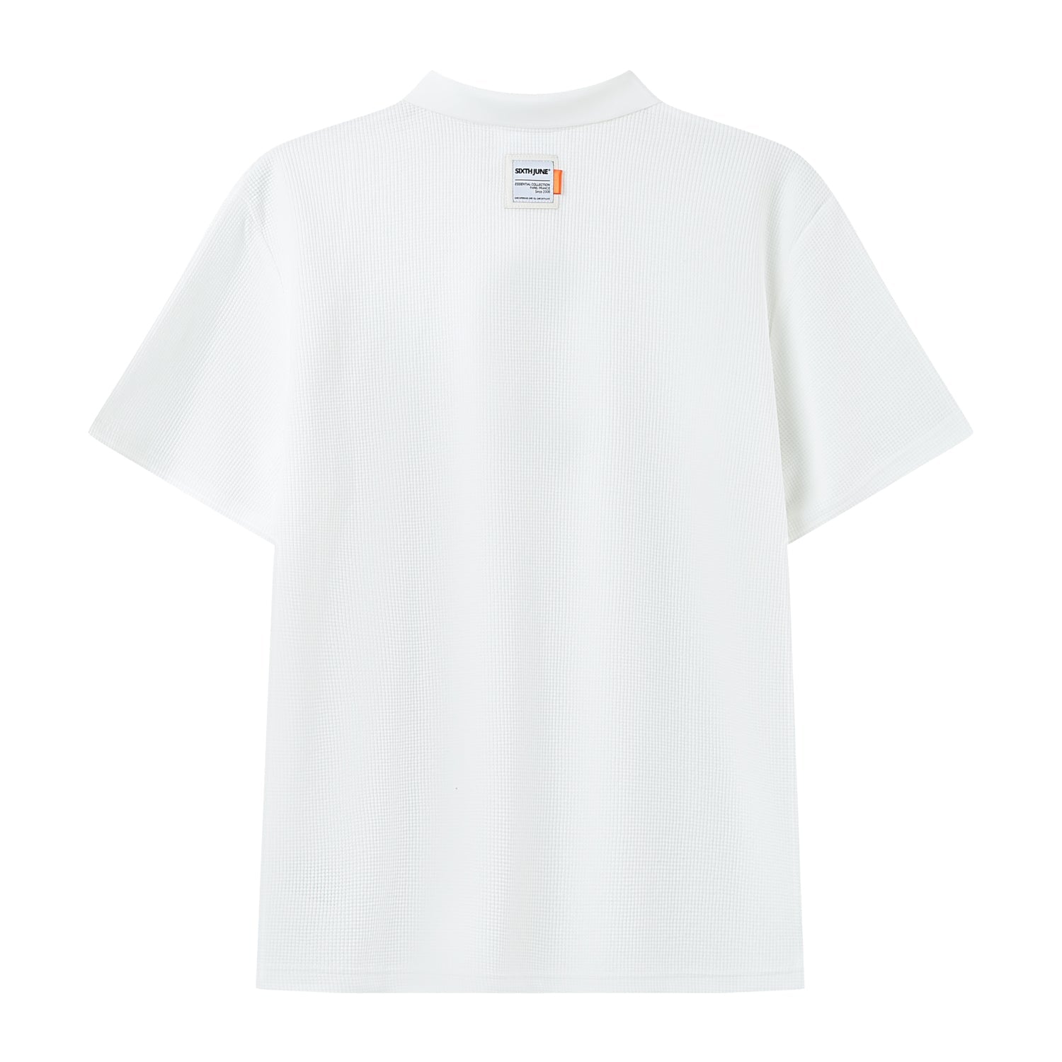 Waffle polo shirt White