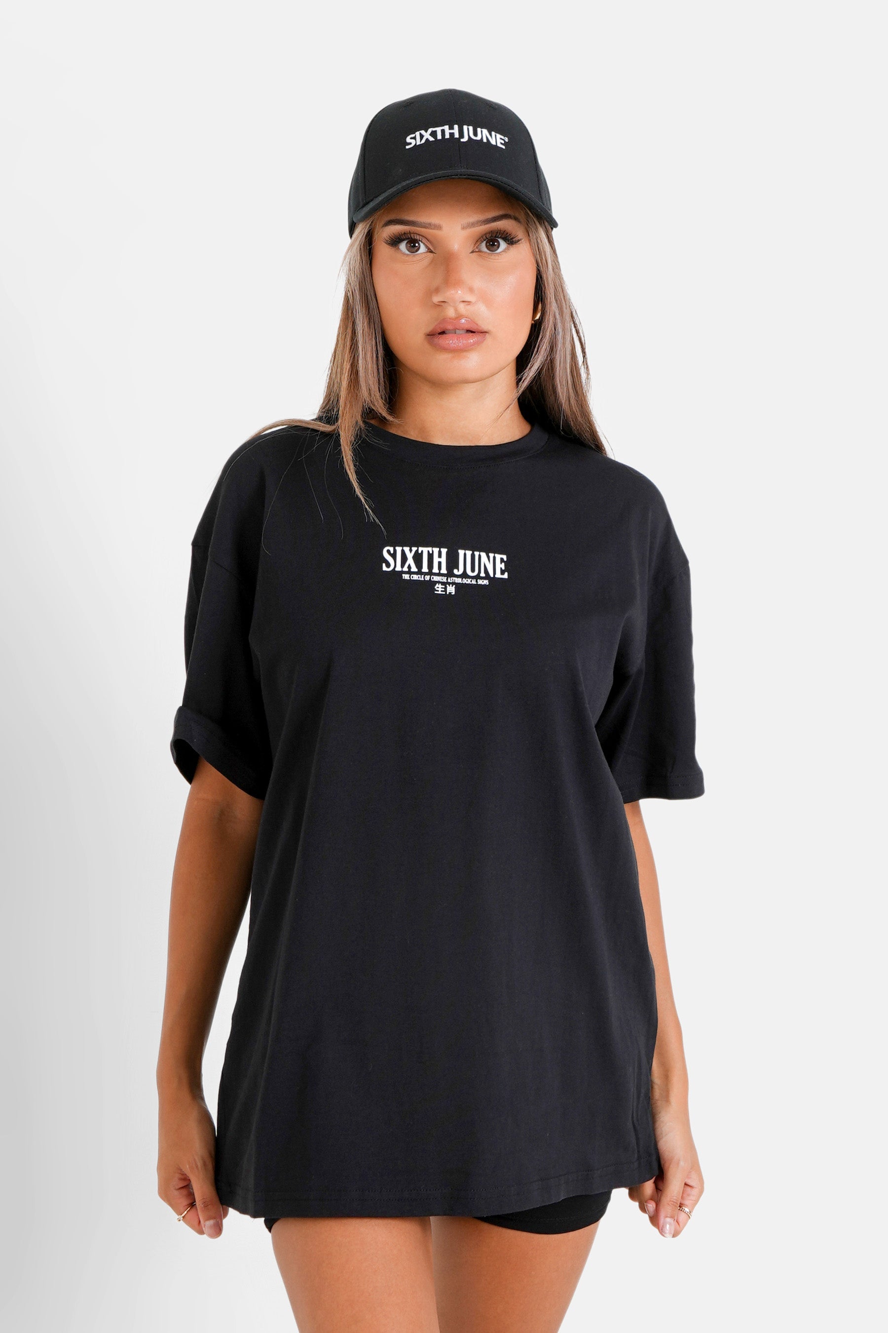 Sixth June - T-shirt astrologie chinese long Noir