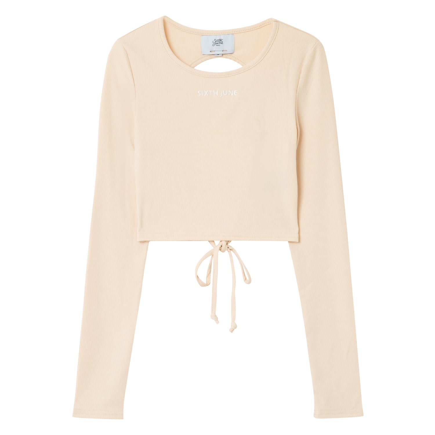 Sixth June - Top manches longues dos nu Beige clair