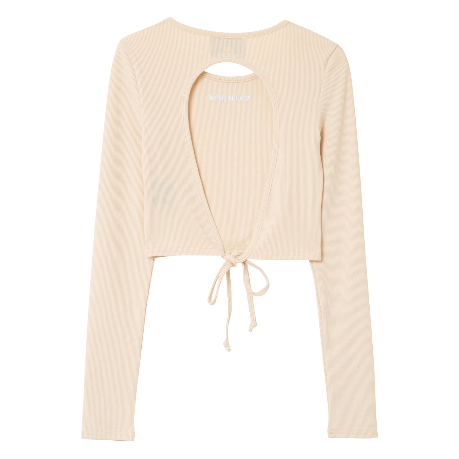 Sixth June - Top manches longues dos nu Beige clair