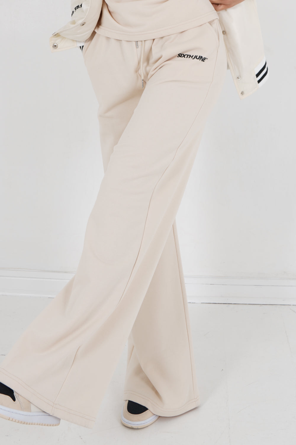 Sixth June - basic jersey wide leg pants 33221-OFFW
