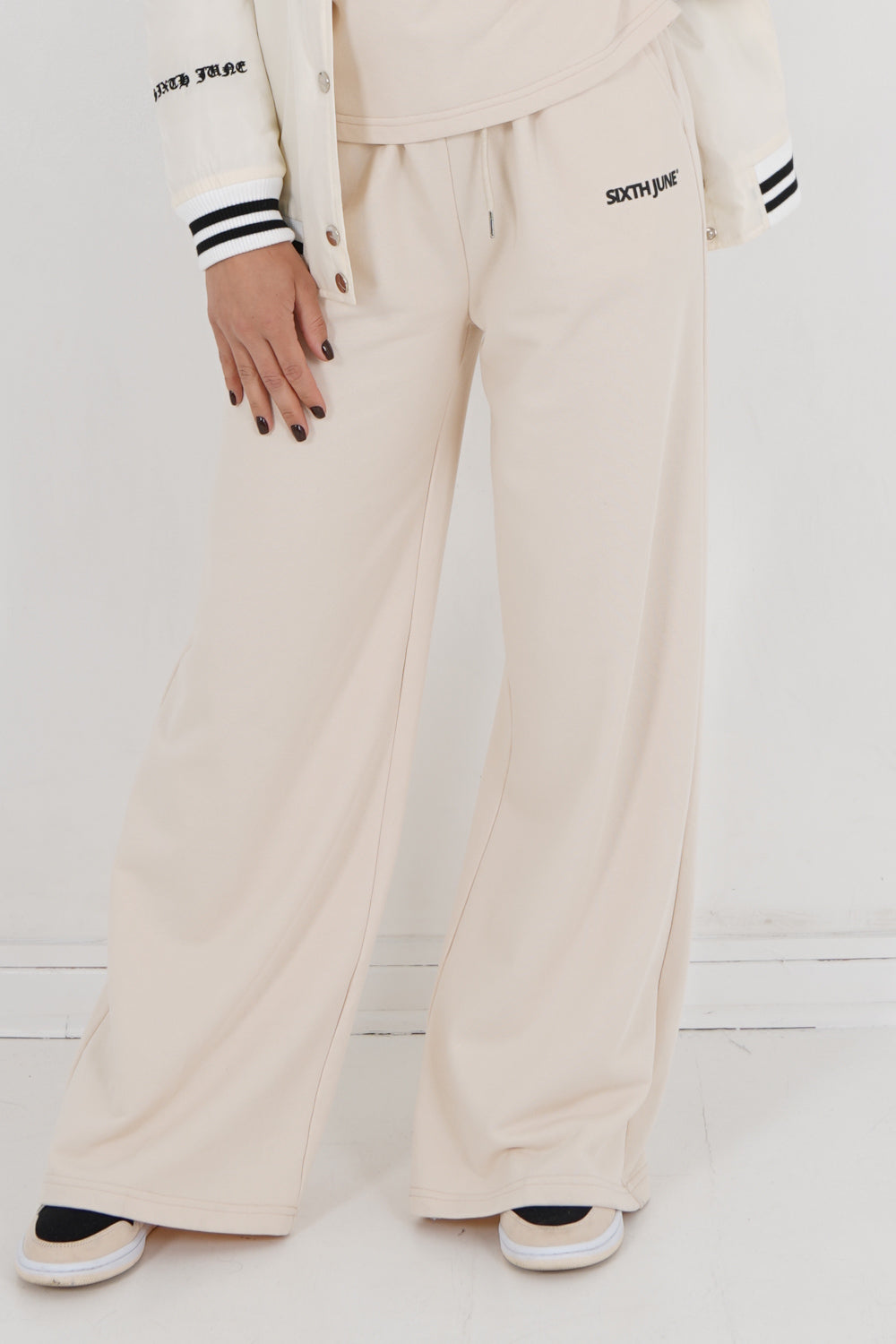 Sixth June - basic jersey wide leg pants 33221-OFFW