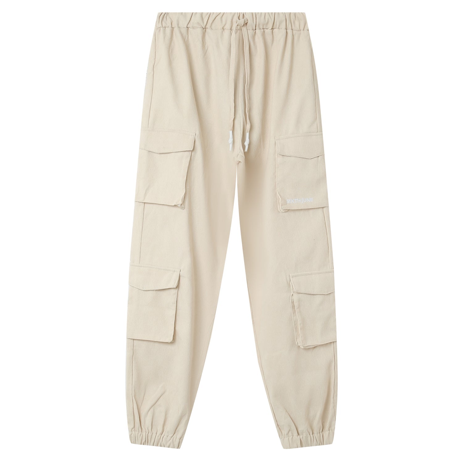 Sixth June - Pantalon cargo côtelé Beige