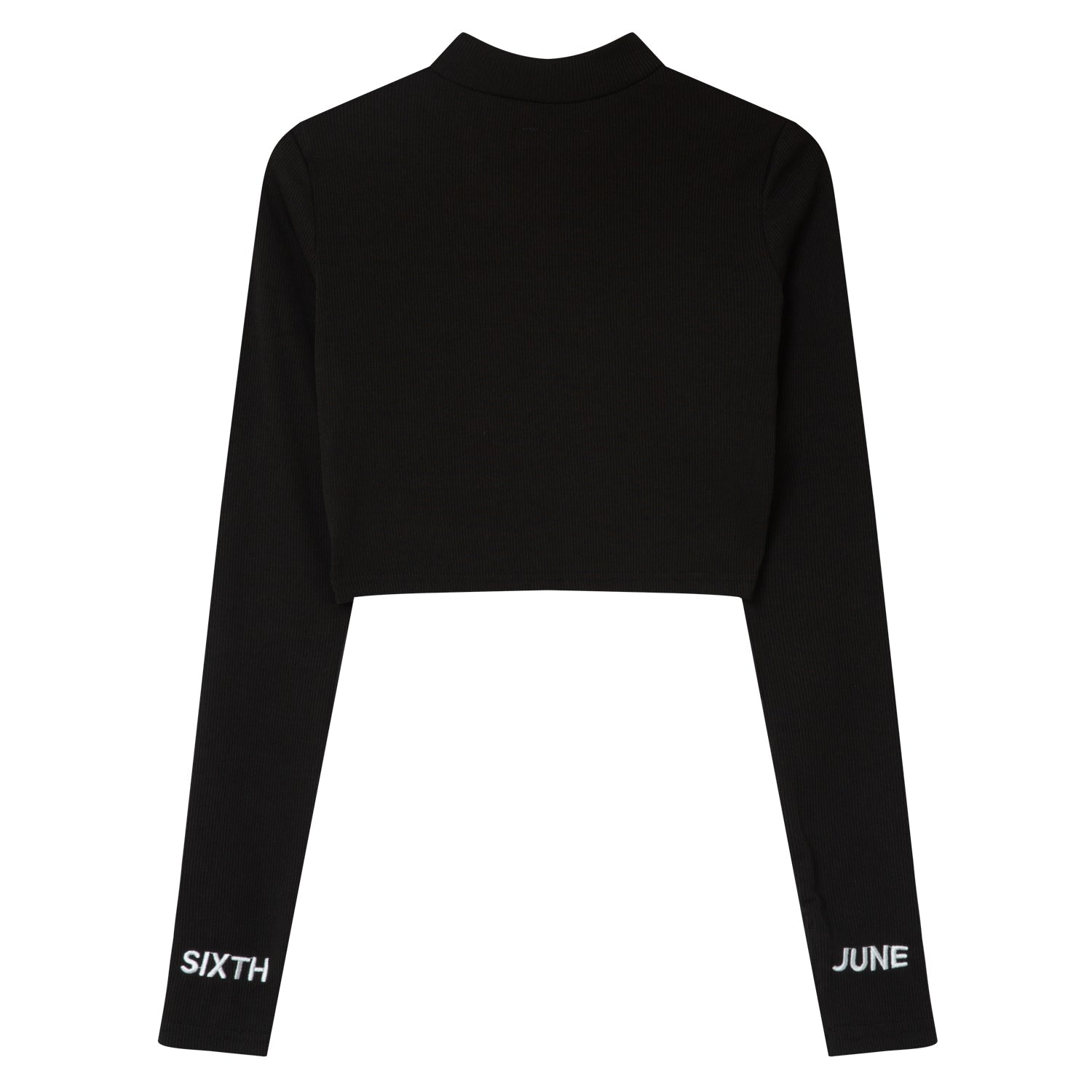 Sixth June - T-shirt court satiné brodé Noir