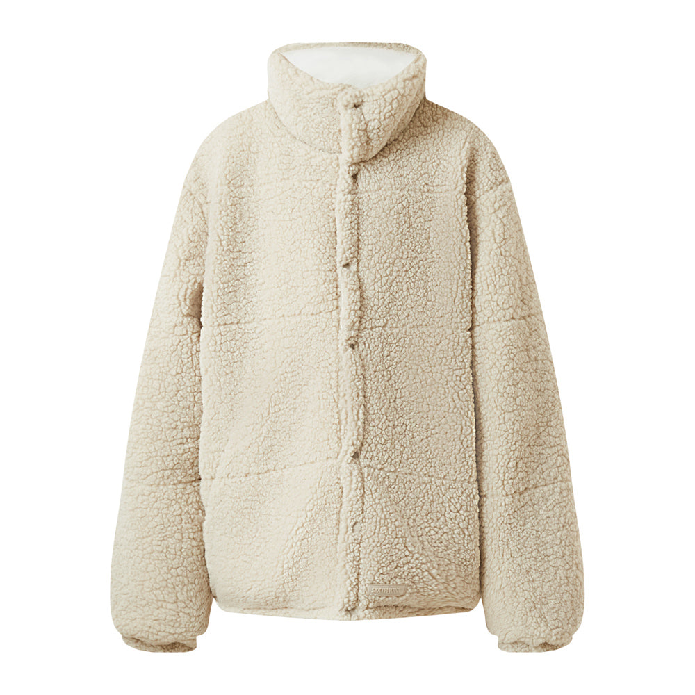 Sixth June - Doudoune courte réversible sherpa Beige clair