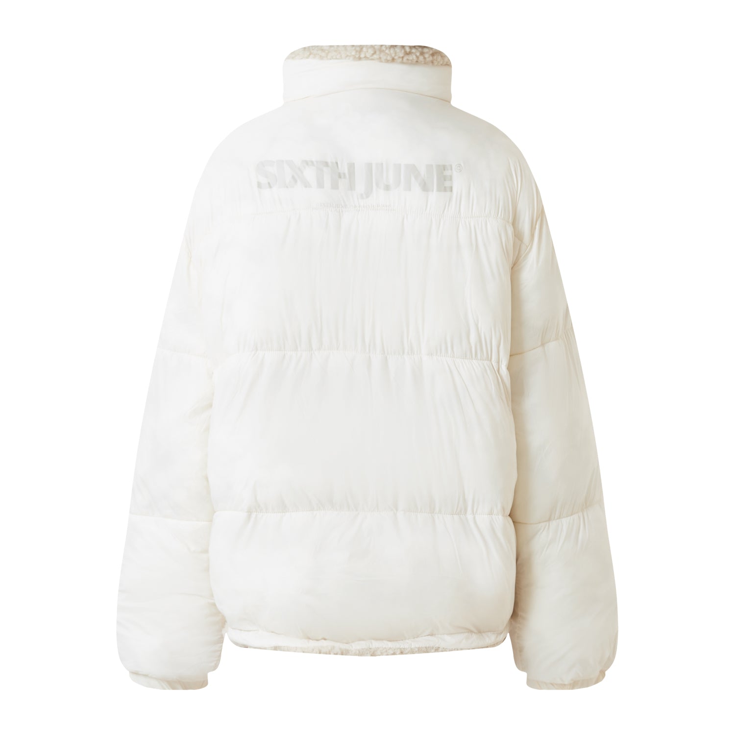 Sixth June - Doudoune courte réversible sherpa Beige clair