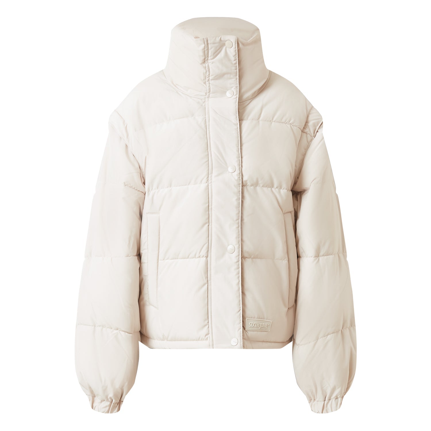 Sixth June - Doudoune courte manches amovibles Beige