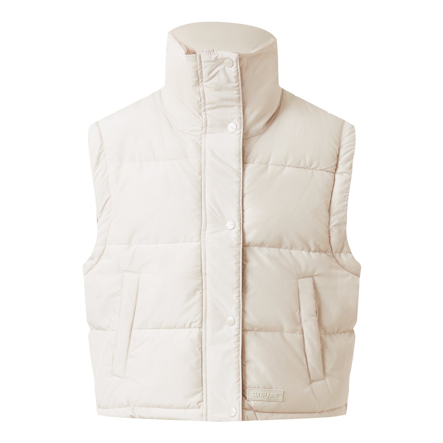 Sixth June - Doudoune courte manches amovibles Beige