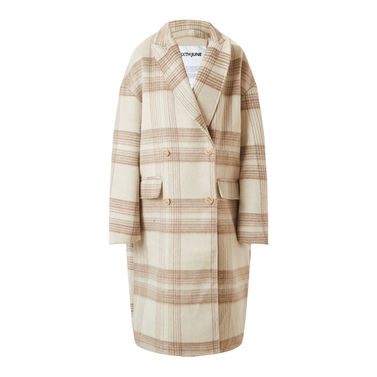 Sixth June - Veste longue laine Beige