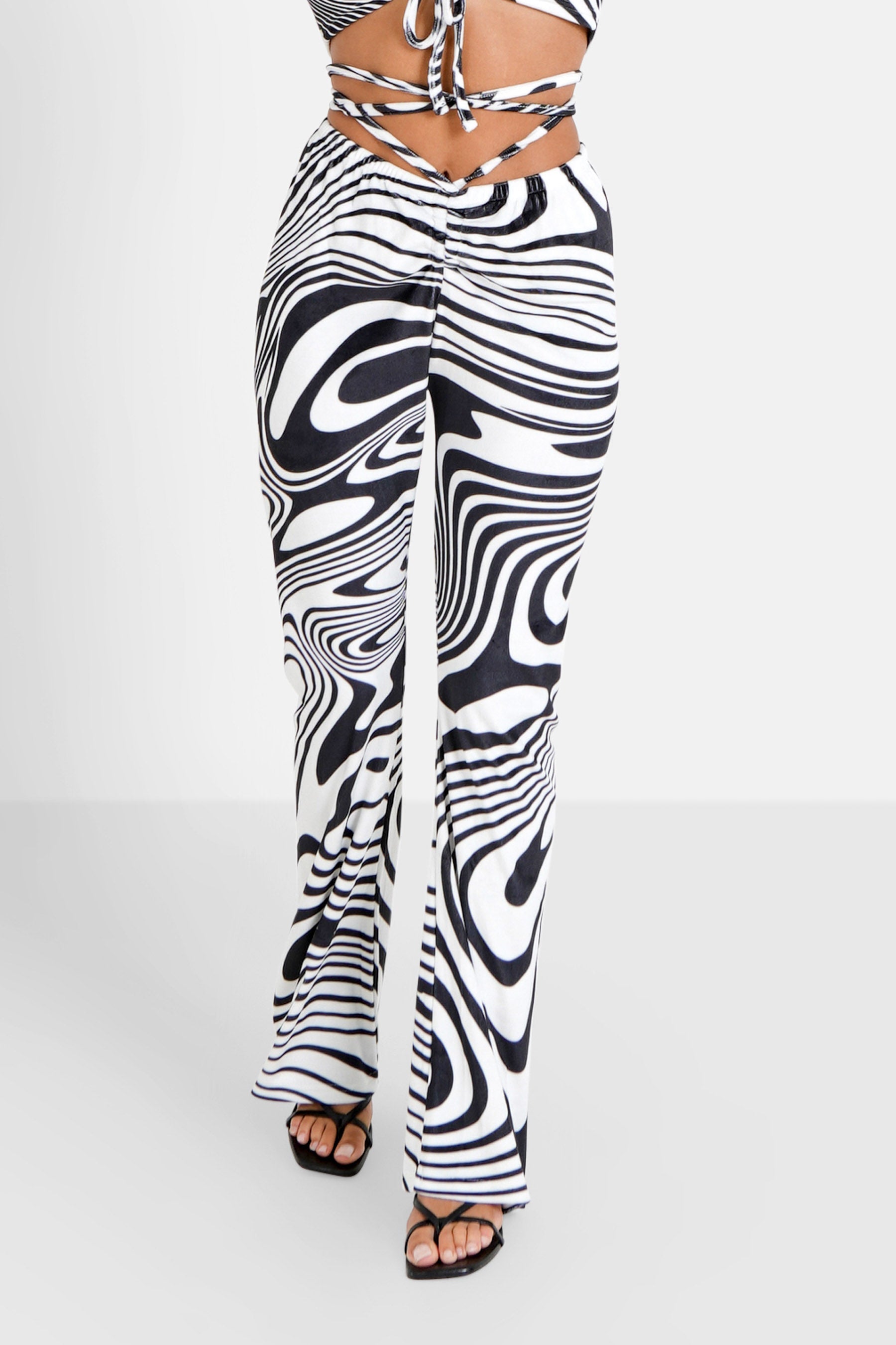 Sixth June - Pantalon psychédélique cordons Noir