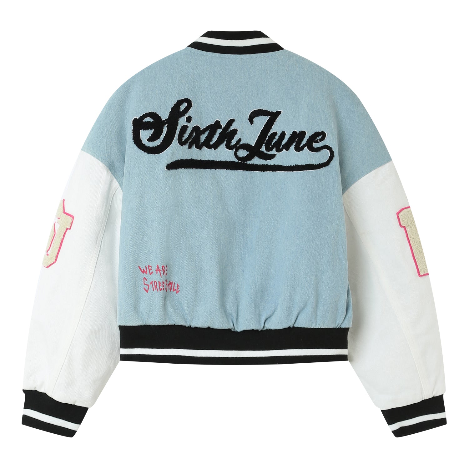 Sixth June - Veste universitaire imprimée Bleu