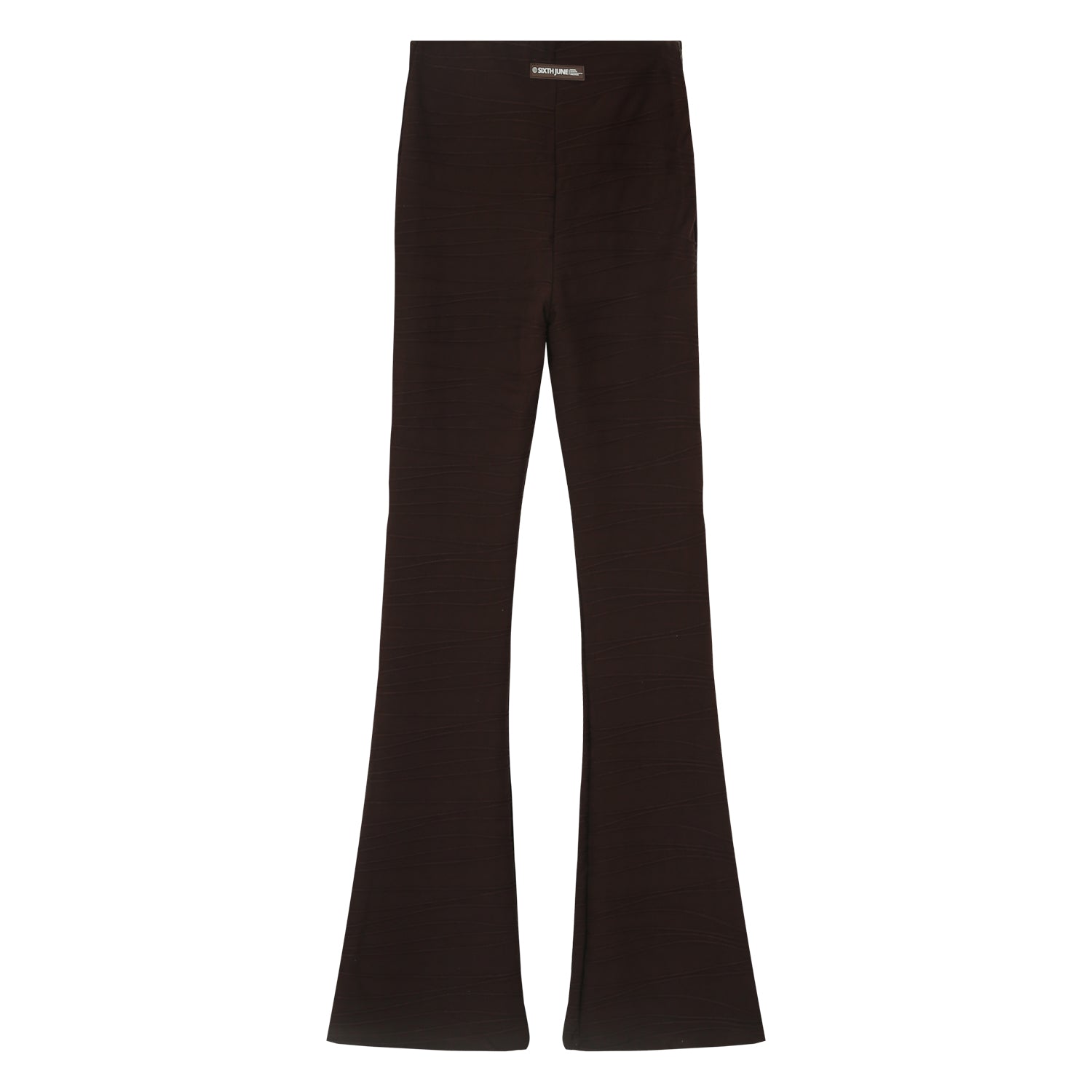 Sixth June - Pantalon texturé évasé Marron foncé