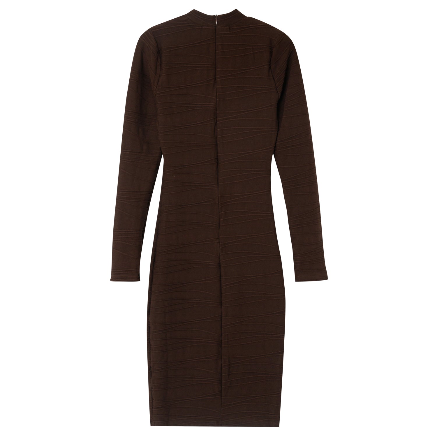 Sixth June - Robe texture manches longues Marron foncé