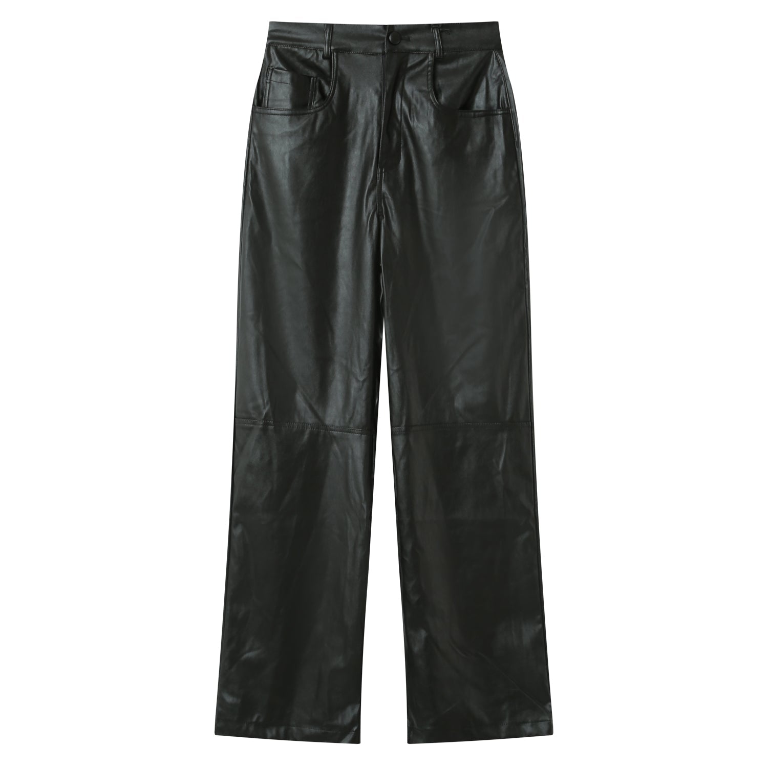 Sixth June - Pantalon droit simili cuir Noir