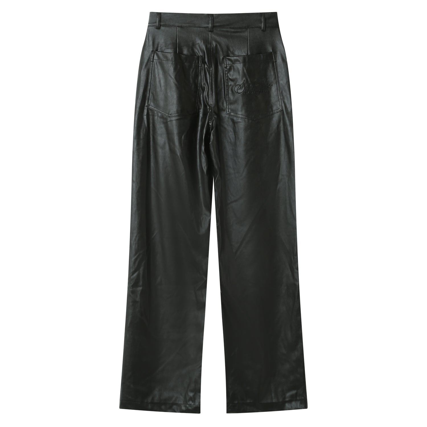 Sixth June - Pantalon droit simili cuir Noir