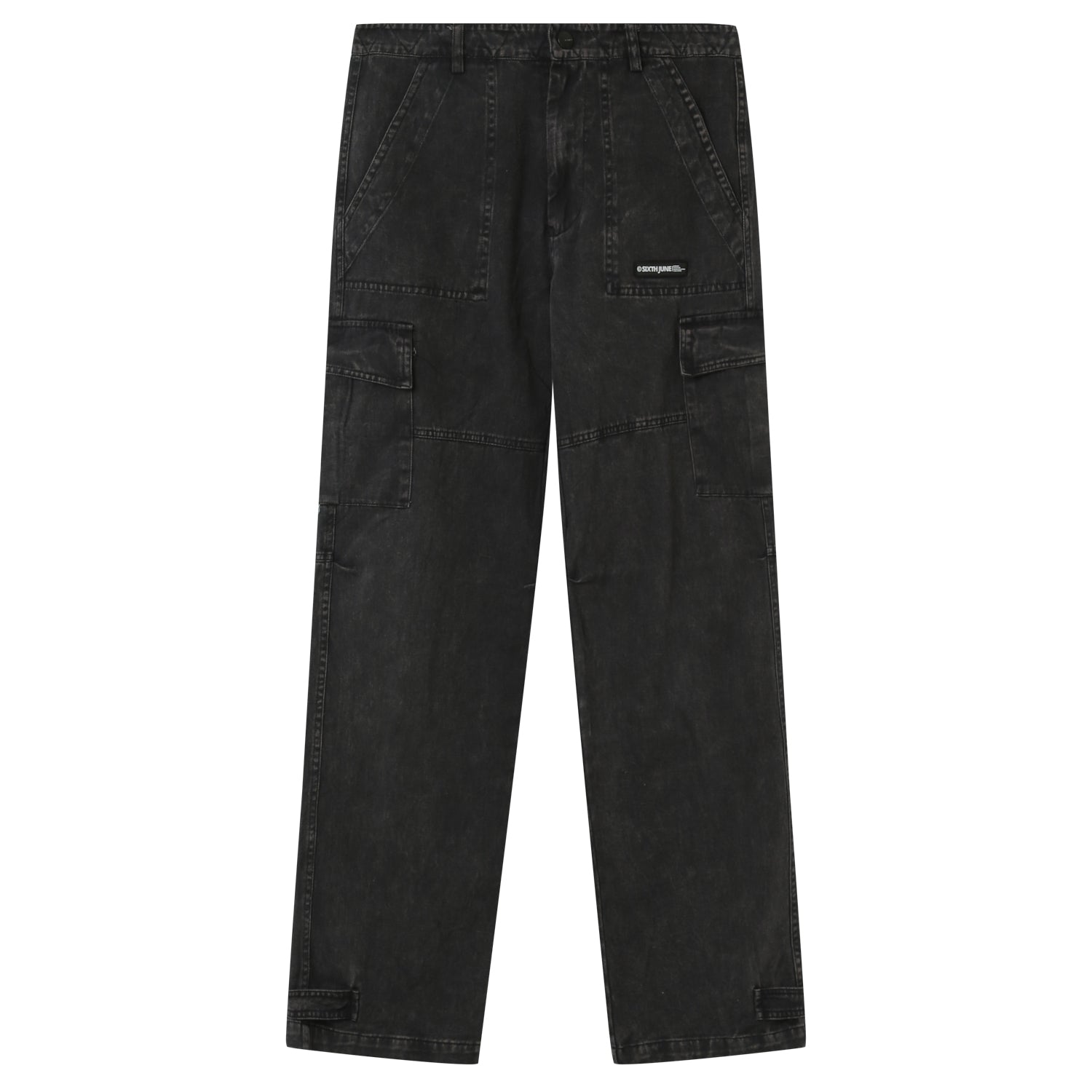 Sixth June - Pantalon utilitaire délavé Noir